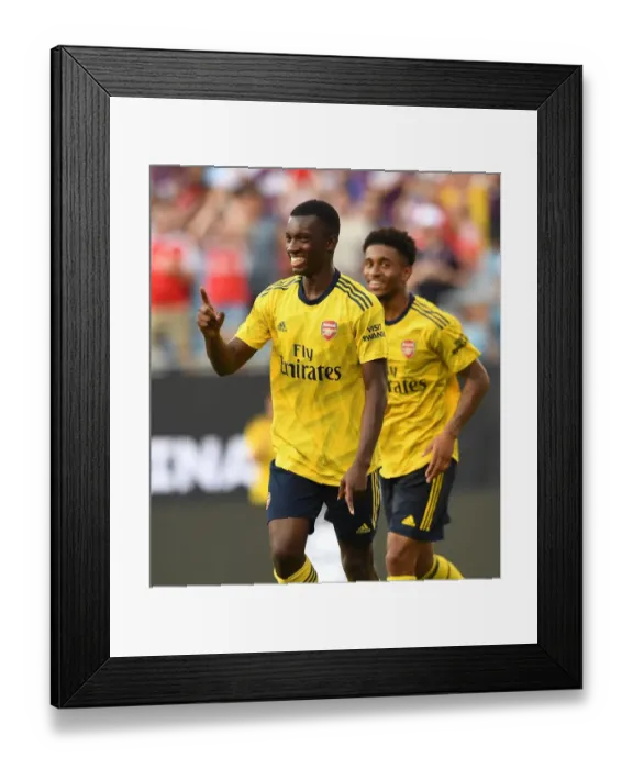 Framed Print : Eddie Nketiah Scores His Second Goal: Arsenal vs. Fiorentina, 2019 International Champions Cup, Charlotte Framed Print : Eddie Nketiah Scores His Second Goal: Arsenal vs. Fiorentina, 2019 International Champions Cup, Charlotte