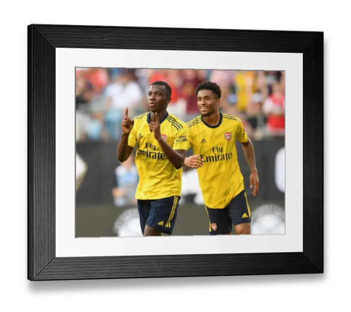 Framed Print : Eddie Nketiah Scores His Second Goal: Arsenal Takes on Fiorentina in 2019 International Champions Cup, Charlotte Framed Print : Eddie Nketiah Scores His Second Goal: Arsenal Takes on Fiorentina in 2019 International Champions Cup, Charlotte