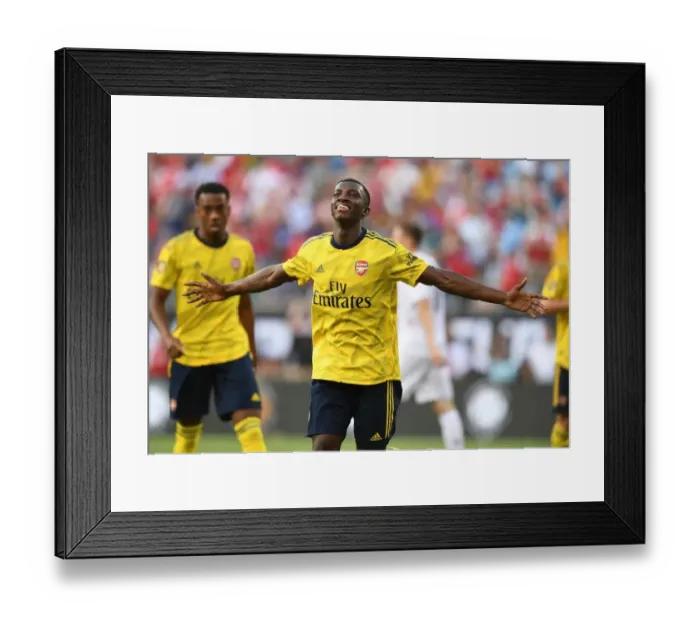 Framed Print : Arsenal's Eddie Nketiah Scores His Second Goal against Fiorentina in 2019 International Champions Cup, Charlotte