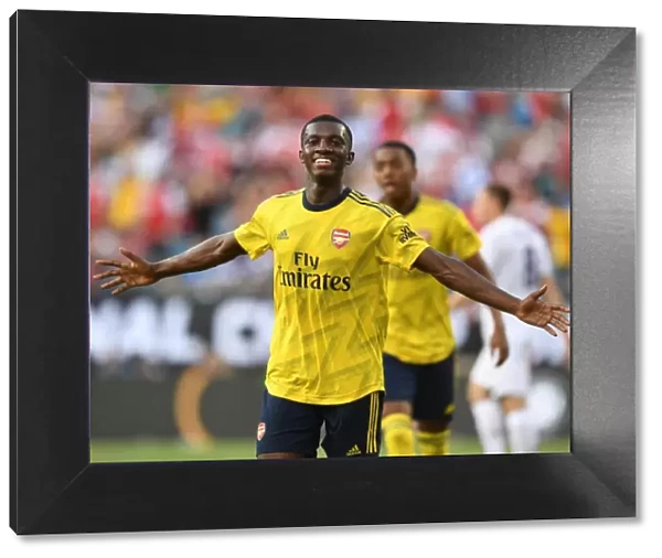 Eddie Nketiah Scores His Second Goal for Arsenal Against Fiorentina in 2019 International Champions Cup, Charlotte