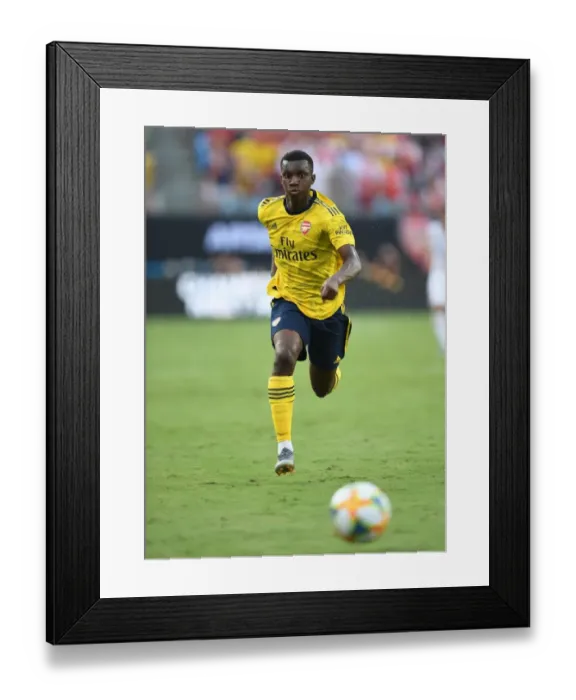 Framed Print : Arsenal's Eddie Nketiah Stands Out in Arsenal's 2019 International Champions Cup Victory over ACF Fiorentina