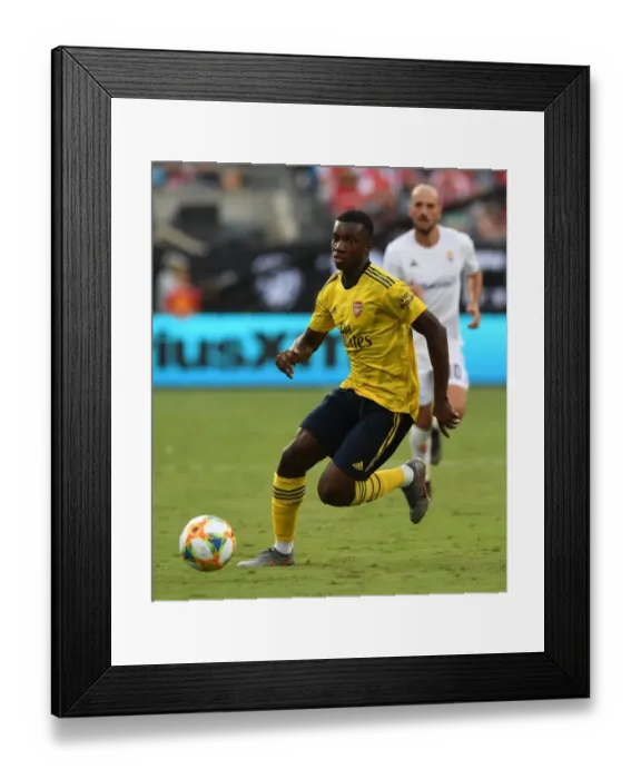 Framed Print : Arsenal's Eddie Nketiah Steals the Show in 2019 International Champions Cup Clash Against ACF Fiorentina