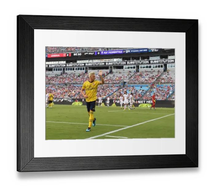 Framed Print : Arsenal's Mesut Ozil in Action: Arsenal vs. ACF Fiorentina at 2019 International Champions Cup, Charlotte Framed Print : Arsenal's Mesut Ozil in Action: Arsenal vs. ACF Fiorentina at 2019 International Champions Cup, Charlotte