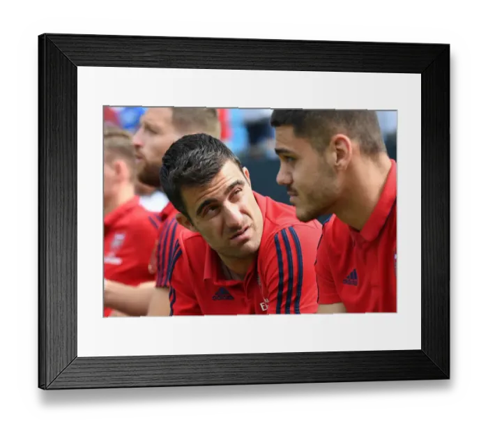 Framed Print : Arsenal's Sokratis Prepares for Arsenal v Fiorentina at 2019 International Champions Cup, Charlotte Framed Print : Arsenal's Sokratis Prepares for Arsenal v Fiorentina at 2019 International Champions Cup, Charlotte