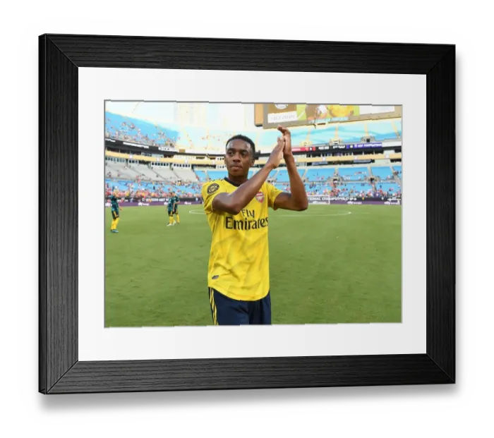 Framed Print : Arsenal's Joe Willock Post-Match at 2019 International Champions Cup in Charlotte
