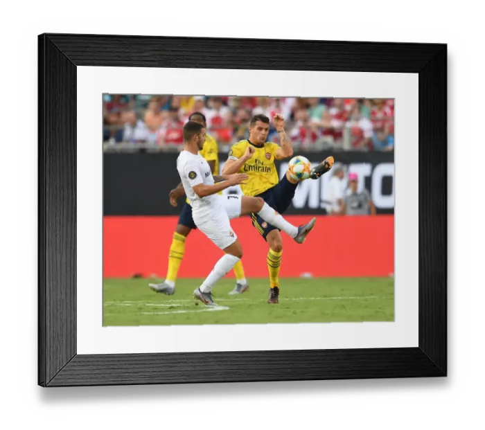 Framed Print : Arsenal's Granit Xhaka in Action against ACF Fiorentina at 2019 International Champions Cup, Charlotte