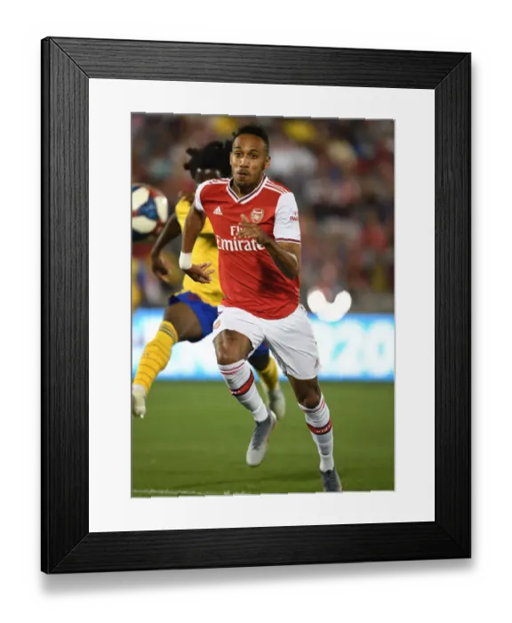 Framed Print : Arsenal's Aubameyang Dazzles in 2019 Pre-Season Match against Colorado Rapids