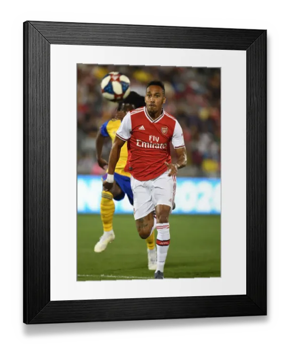 Framed Print : Arsenal's Pierre-Emerick Aubameyang in Action against Colorado Rapids during Pre-Season Friendly, 2019