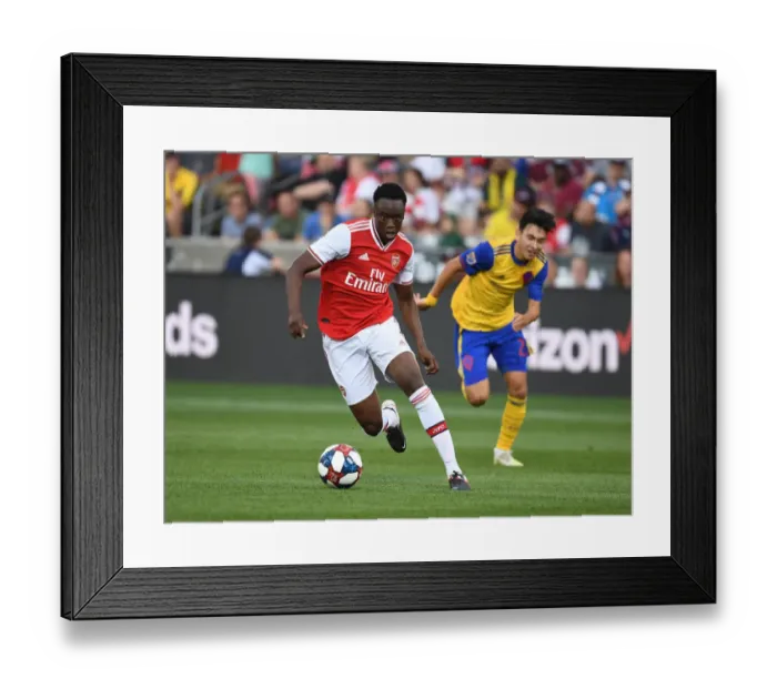 Framed Print : Arsenal FC Training in Colorado: James Olayinka at Colorado Rapids Pre-Season Friendly (2019-20)