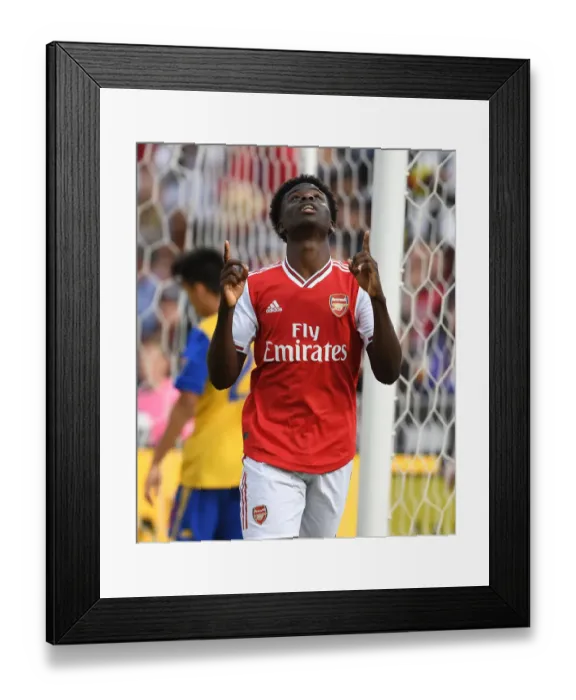 Framed Print : Saka Scores First Arsenal Goal: Arsenal FC vs Colorado Rapids (2019-20 Pre-Season Friendly)