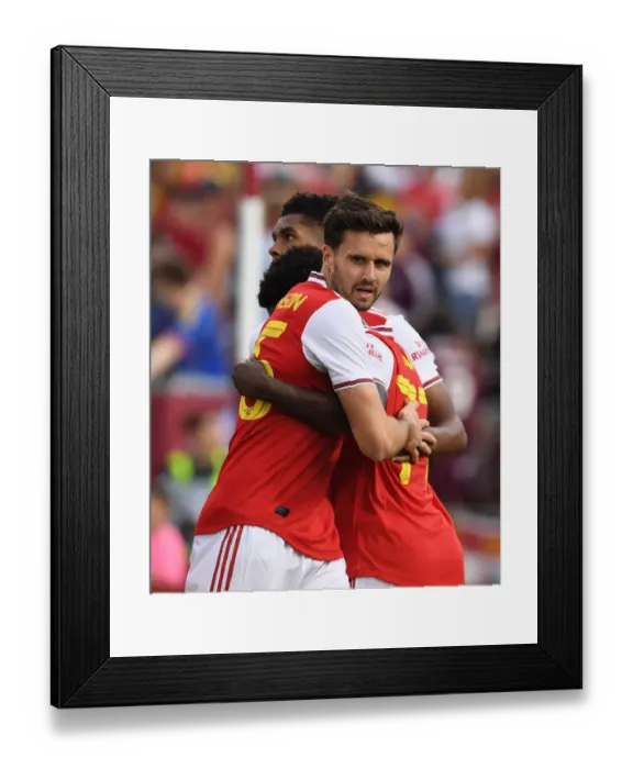 Framed Print : Arsenal's Saka Scores First Goal in Colorado: Arsenal FC vs Colorado Rapids Pre-Season Friendly
