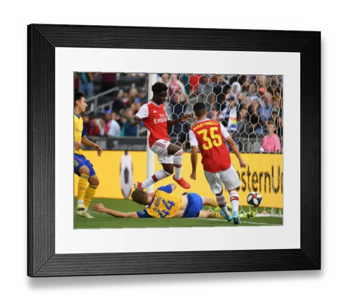 Framed Print : Arsenal's Uyako Saka Scores First Goal in Colorado Rapids Pre-Season Friendly, 2019