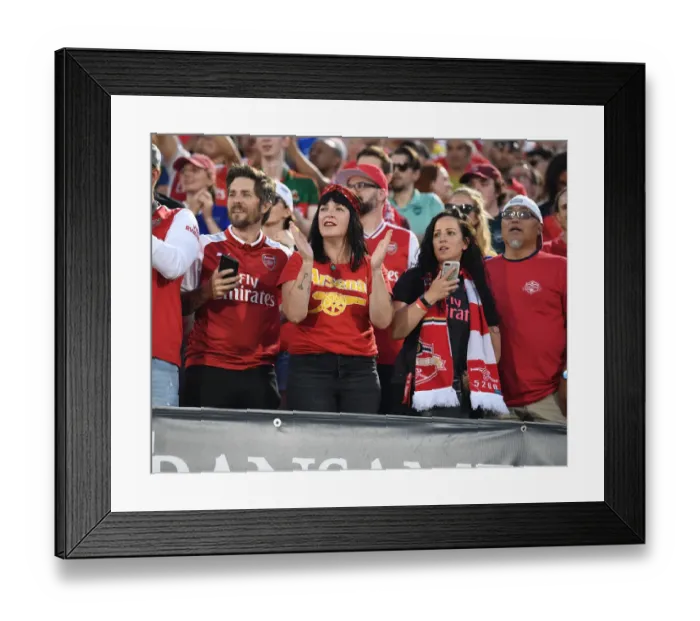 Framed Print : Arsenal Fans Cheering at Colorado Rapids vs. Arsenal (2019-20)