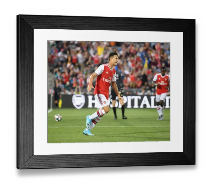 Framed Print : Arsenal's Gabriel Martinelli Scores in Pre-Season Victory over Colorado Rapids
