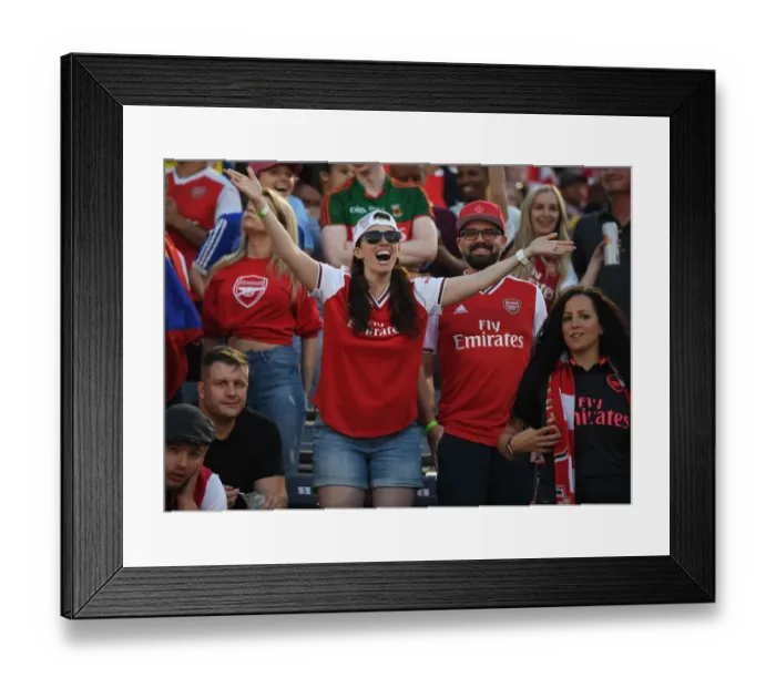 Framed Print : Arsenal Fans Cheer at Colorado Rapids vs. Arsenal (2019-20)