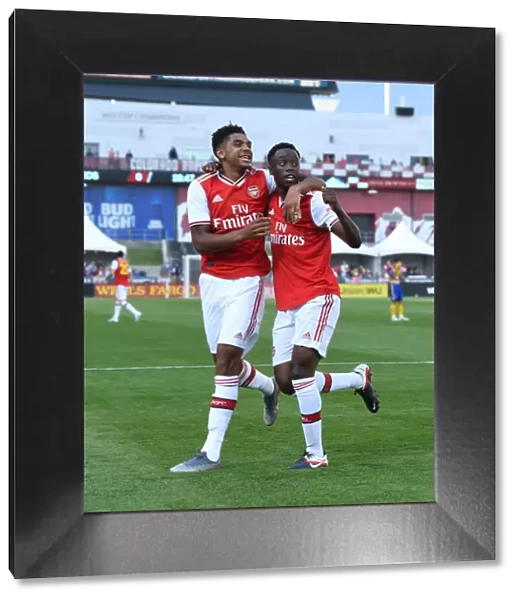 Arsenal Double Strike: Olayinka and John-Jules Celebrate Goalscoring Moment vs Colorado Rapids (2019)