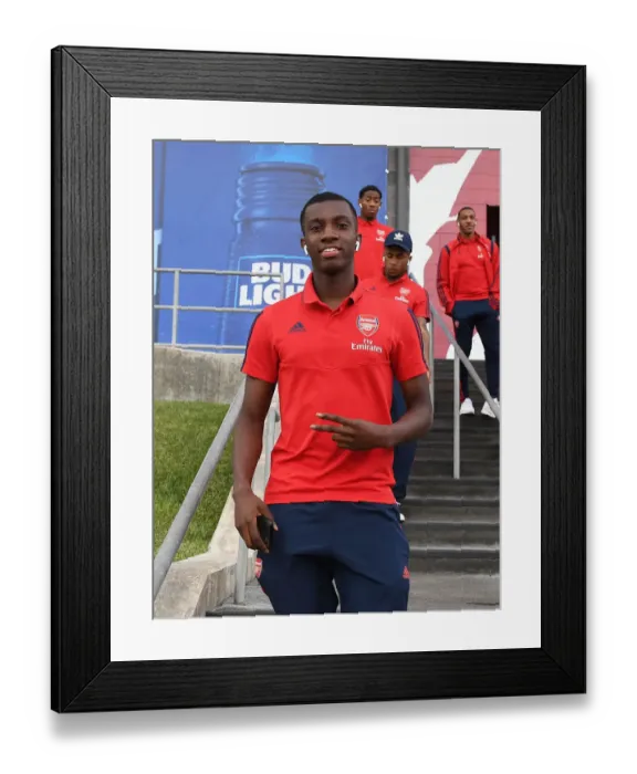Framed Print : Arsenal's Eddie Nketiah Prepares for Action against Colorado Rapids
