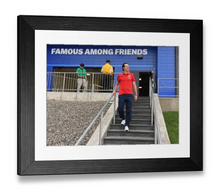 Framed Print : Arsenal FC: Unai Emery Pre-Season Training with Colorado Rapids, 2019