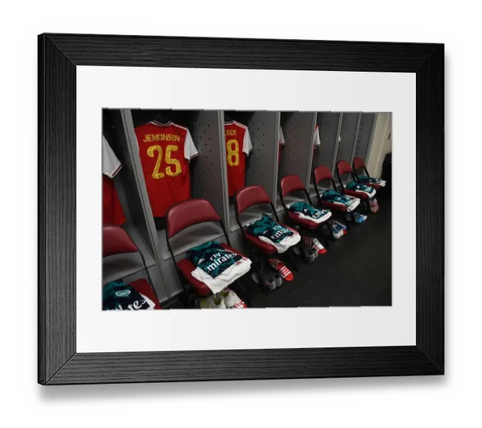 Framed Print : Arsenal FC: A Peek into Their Pre-Season Changing Room at Colorado Rapids Training