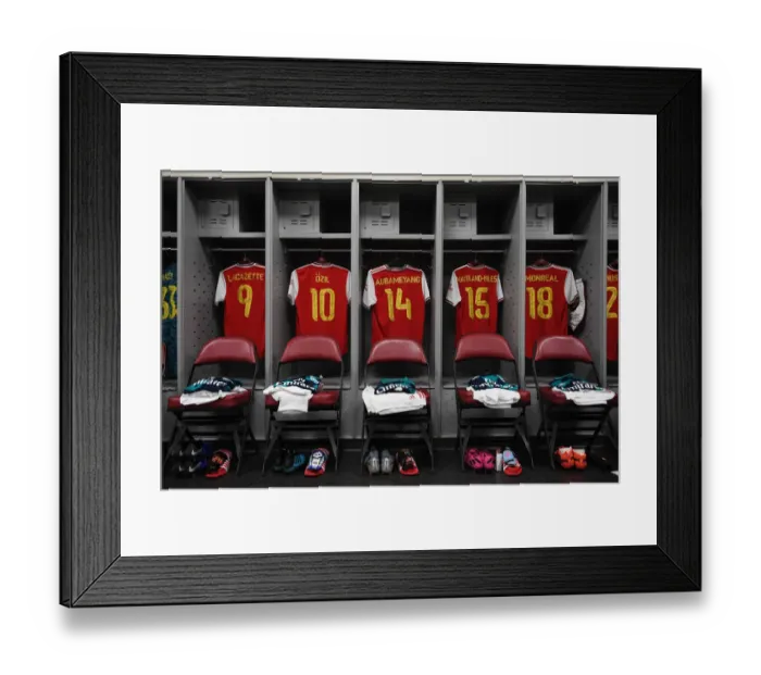 Framed Print : Behind the Scenes: Arsenal FC's Pre-Season Training at Colorado Rapids Dicks Sporting Goods Park - A Peek into the Changing Room