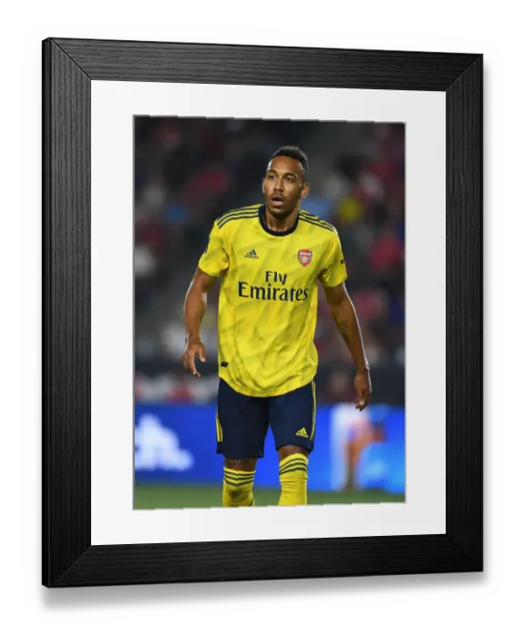 Framed Print : Aubameyang's Leadership: Arsenal vs. Bayern Munich in 2019 International Champions Cup Clash