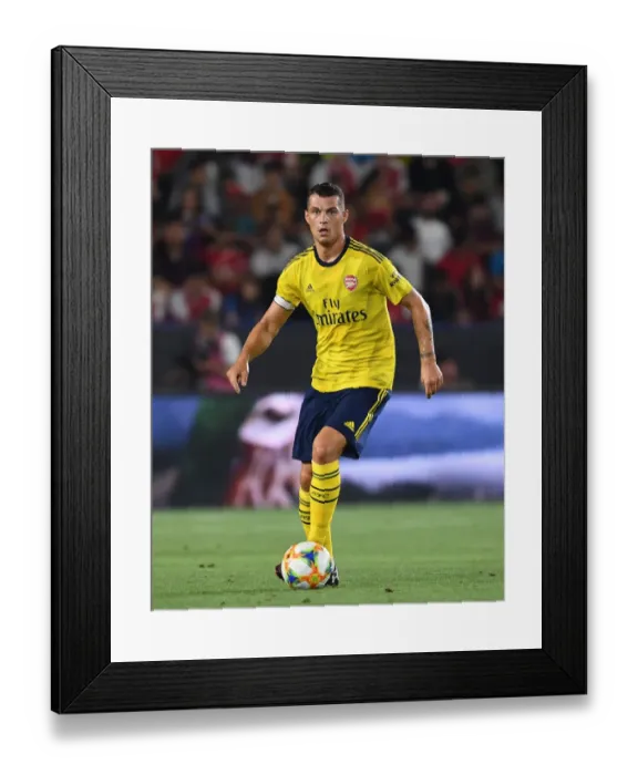Framed Print : Arsenal vs. Bayern Munich: Granit Xhaka Leads the Charge in International Champions Cup Clash, 2019
