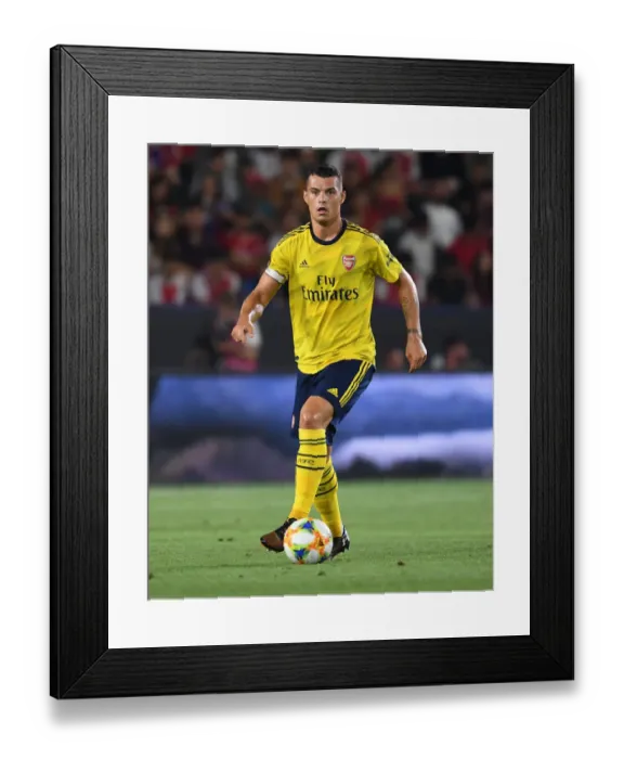 Framed Print : Arsenal vs. Bayern Munich: Granit Xhaka Shines in International Champions Cup Clash, 2019 Framed Print : Arsenal vs. Bayern Munich: Granit Xhaka Shines in International Champions Cup Clash, 2019