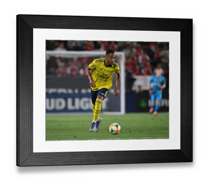 Framed Print : Arsenal's Aubameyang Shines: Arsenal vs. Bayern Munich, 2019 International Champions Cup