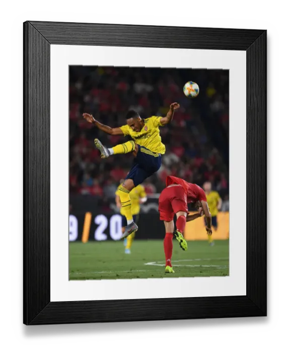 Framed Print : Arsenal's Aubameyang Leads the Charge: Arsenal vs. Bayern Munich in 2019 International Champions Cup Framed Print : Arsenal's Aubameyang Leads the Charge: Arsenal vs. Bayern Munich in 2019 International Champions Cup