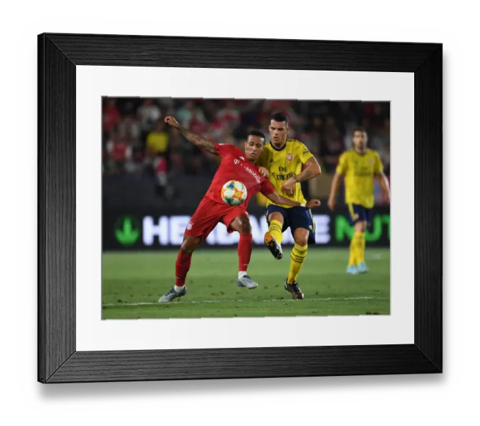 Framed Print : Arsenal vs. Bayern Munich: Clash in the International Champions Cup (2019) - Battle at the Dignity Health Sports Park