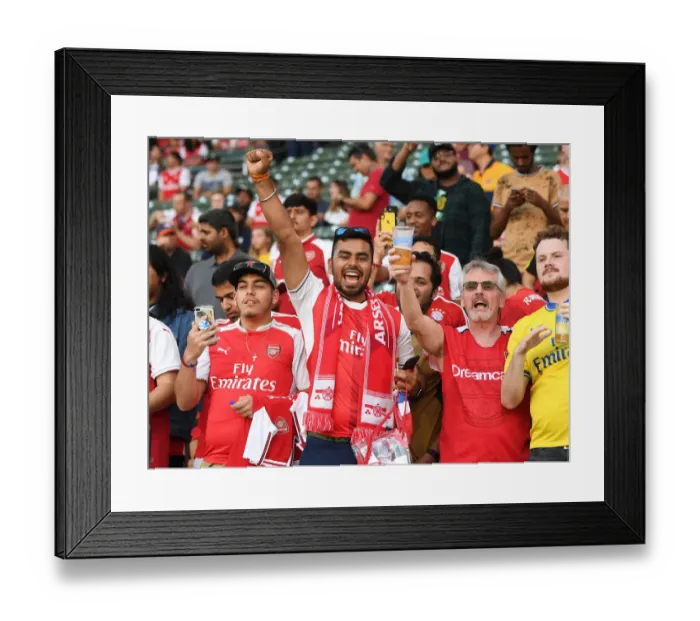 Framed Print : Arsenal FC: A Sea of Passionate Fans - Arsenal vs. FC Bayern International Champions Cup Match, 2019