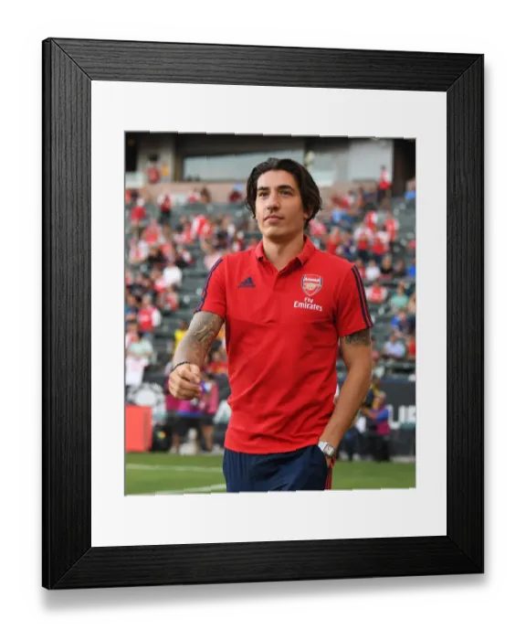 Framed Print : Arsenal's Hector Bellerin: Focused and Ready - Arsenal FC vs. FC Bayern, International Champions Cup 2019