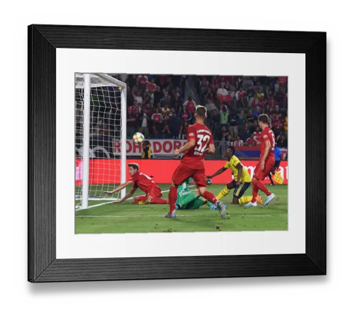 Framed Print : Nketiah Scores: Arsenal vs. Bayern Munich in 2019 International Champions Cup Framed Print : Nketiah Scores: Arsenal vs. Bayern Munich in 2019 International Champions Cup