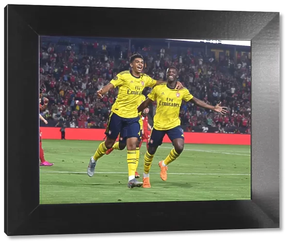 Arsenal's Nketiah and John-Jules: Celebrating Their Goals Against FC Bayern Munich in the 2019 International Champions Cup