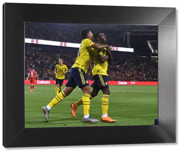 Arsenal's Nketiah and John-Jules: Celebrating Goals Against FC Bayern Munich in 2019 International Champions Cup