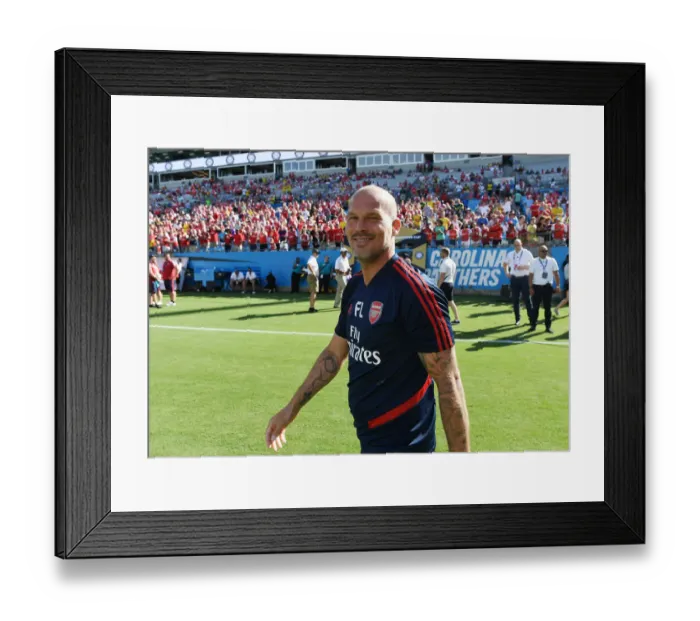 Framed Print : Arsenal FC vs ACF Fiorentina: Freddie Ljungberg Leads Arsenal in 2019 International Champions Cup, Charlotte