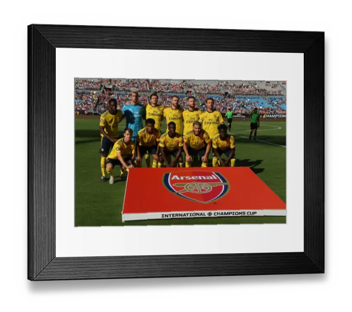 Framed Print : Arsenal vs. ACF Fiorentina: 2019 International Champions Cup Match at Bank of America Stadium, Charlotte