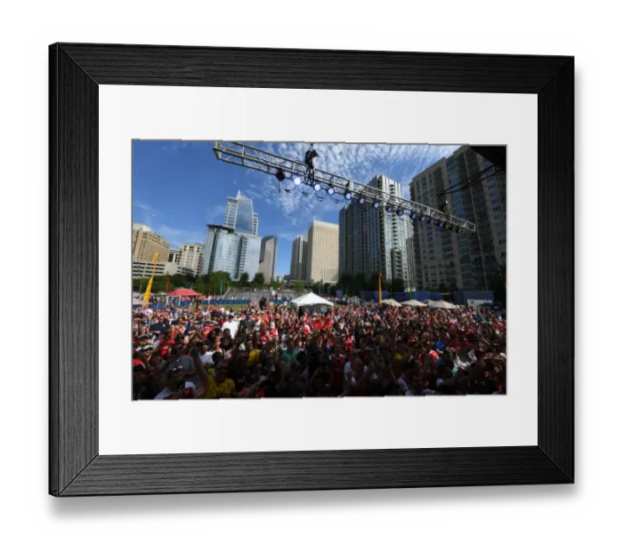 Framed Print : Arsenal Fans Gather Before Arsenal v ACF Fiorentina at 2019 International Champions Cup in Charlotte Framed Print : Arsenal Fans Gather Before Arsenal v ACF Fiorentina at 2019 International Champions Cup in Charlotte