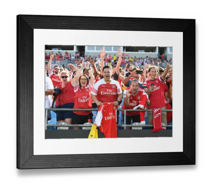 Framed Print : Arsenal Fans Gather in Charlotte for Arsenal vs. ACF Fiorentina at 2019 International Champions Cup