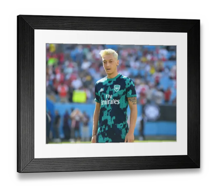 Framed Print : Mesut Ozil Prepares for Arsenal's Clash against Fiorentina at 2019 International Champions Cup, Charlotte