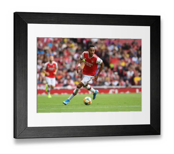 Framed Print : Arsenal's Aubameyang Stars in Arsenal vs. Olympique Lyonnais Emirates Cup Showdown (2019) Framed Print : Arsenal's Aubameyang Stars in Arsenal vs. Olympique Lyonnais Emirates Cup Showdown (2019)