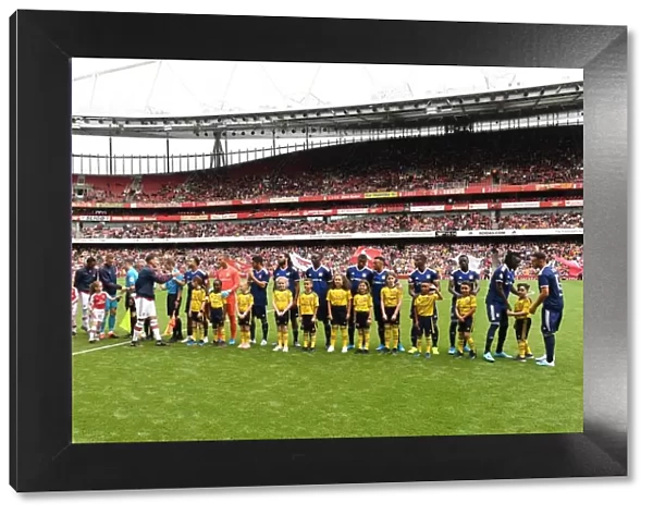 Arsenal vs. Olympique Lyonnais: The Emirates Cup Showdown - Teams Take the Field, 2019