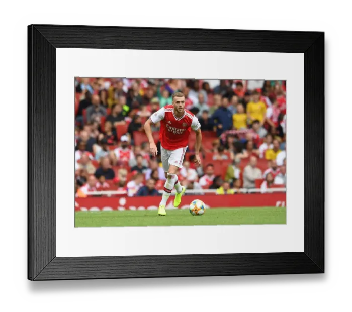 Framed Print : Arsenal's Calum Chambers in Action at Emirates Cup 2019 against Olympique Lyonnais