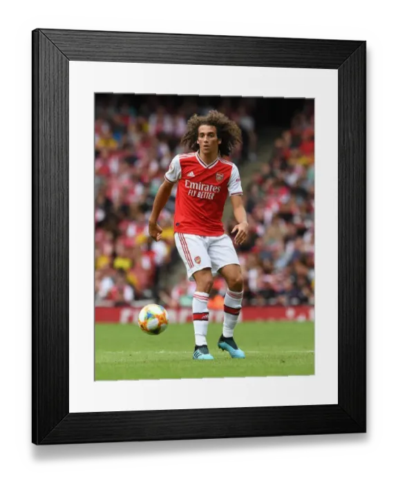 Framed Print : Arsenal's Matteo Guendouzi in Action against Olympique Lyonnais at Emirates Cup, 2019
