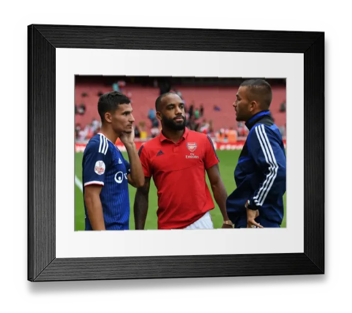 Framed Print : Alexandre Lacazette Reacts After Arsenal's Emirates Cup Victory Over Olympique Lyonnais (2019-20) Framed Print : Alexandre Lacazette Reacts After Arsenal's Emirates Cup Victory Over Olympique Lyonnais (2019-20)