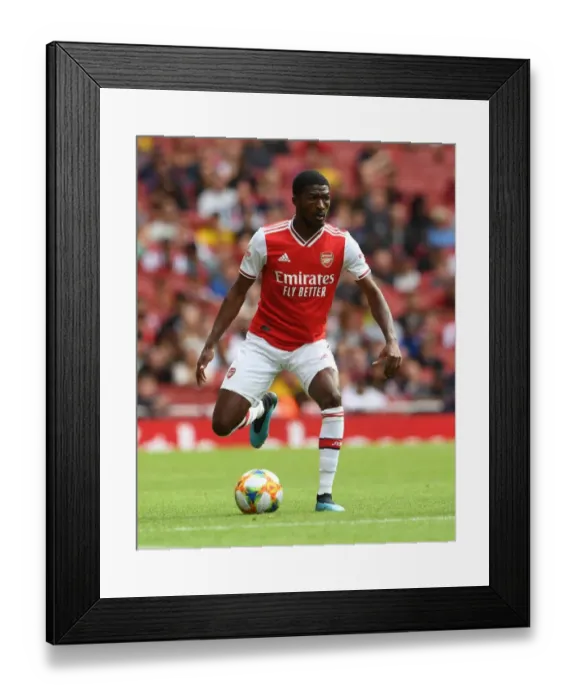 Framed Print : Arsenal's Ainsley Maitland-Niles in Action at 2019 Emirates Cup Against Olympique Lyonnais