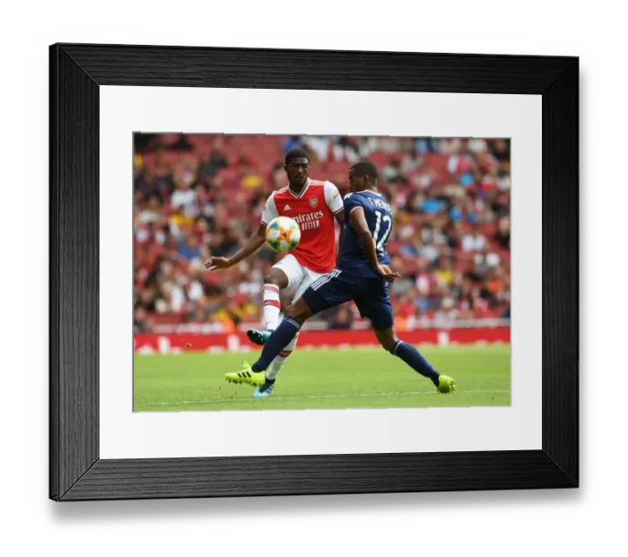 Framed Print : Arsenal vs. Olympique Lyonnais: Maitland-Niles in Action at the Emirates Cup 2019