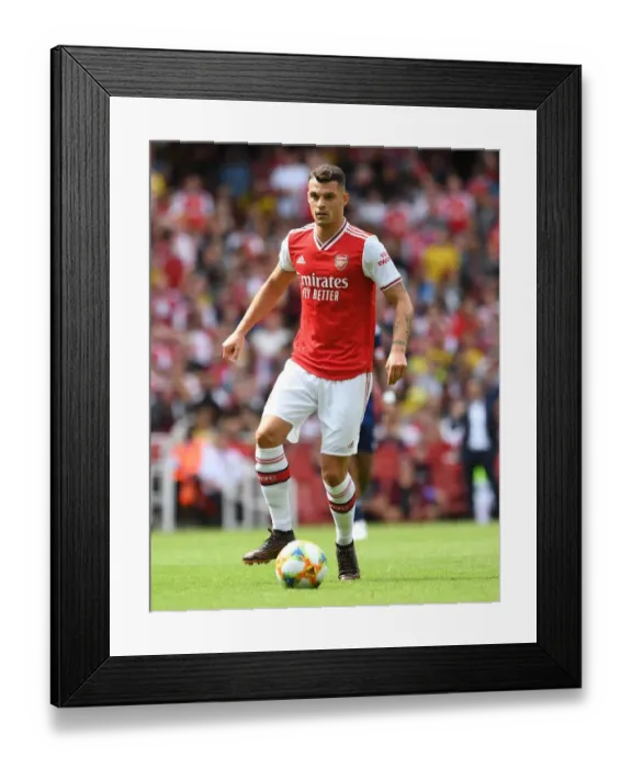 Framed Print : Granit Xhaka in Action: Arsenal vs. Olympique Lyonnais at Emirates Cup 2019 Framed Print : Granit Xhaka in Action: Arsenal vs. Olympique Lyonnais at Emirates Cup 2019
