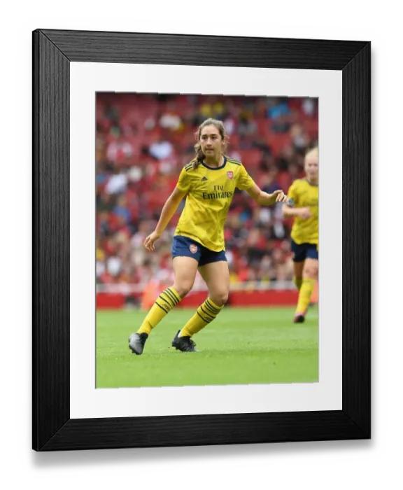 Framed Print : Arsenal's Silvana Flores in Action Against FC Bayern Munich at Emirates Cup