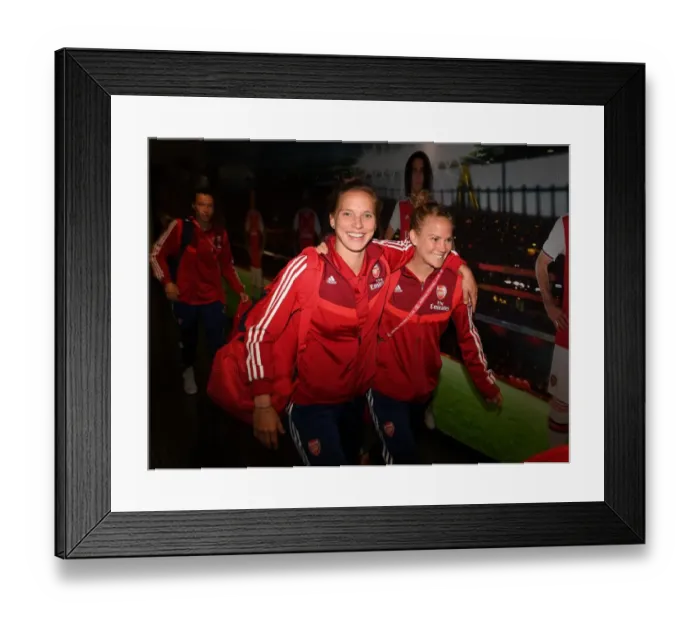 Framed Print : Arsenal Women's Stars Tabea Kemme and Leonie Maier Prepared for Emirates Cup Clash Against FC Bayern Munich Framed Print : Arsenal Women's Stars Tabea Kemme and Leonie Maier Prepared for Emirates Cup Clash Against FC Bayern Munich